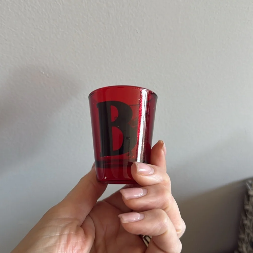 Fireball Cinnamon Red Shot Glass Letter “B” Limited Edition